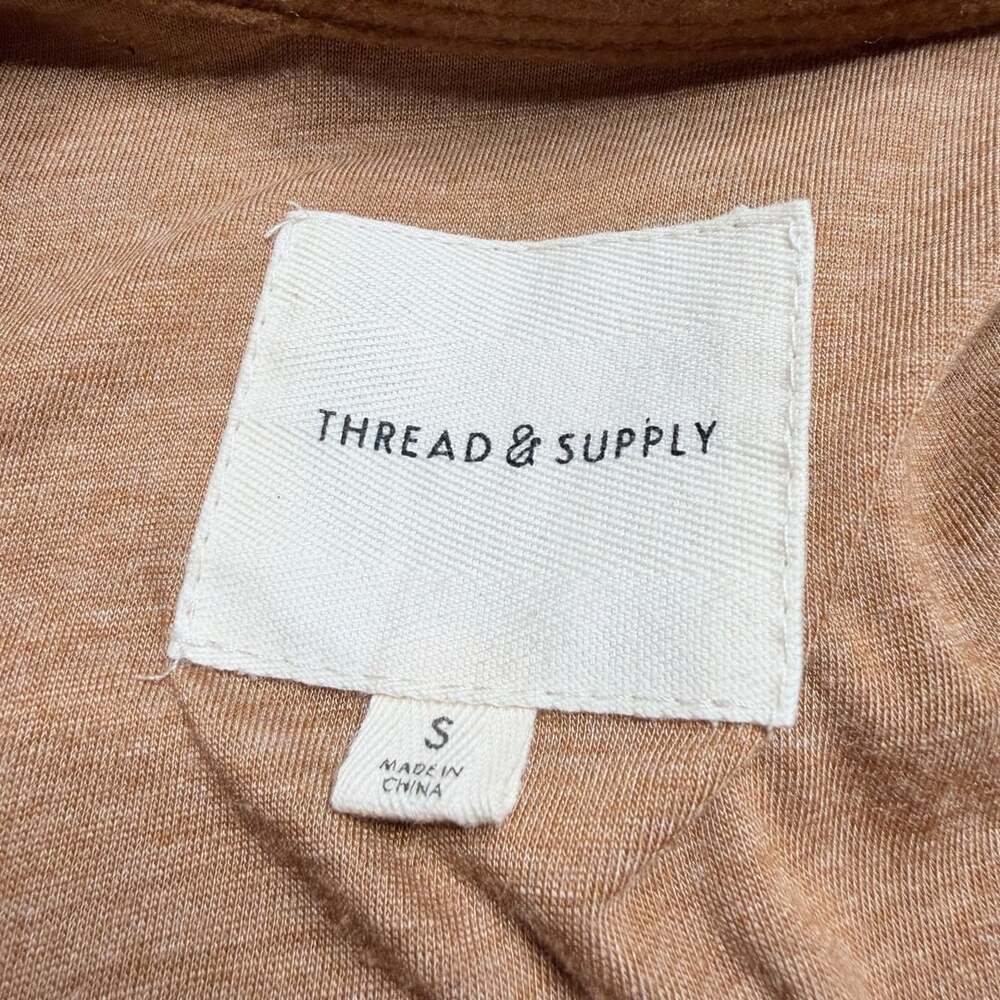 Thread & Supply Womens S Camel Brown Lined Shacket Shirt Jacket NWOT